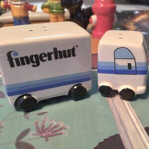 Finger Hut Delivery Truck Salt and Pepper Shaker Set